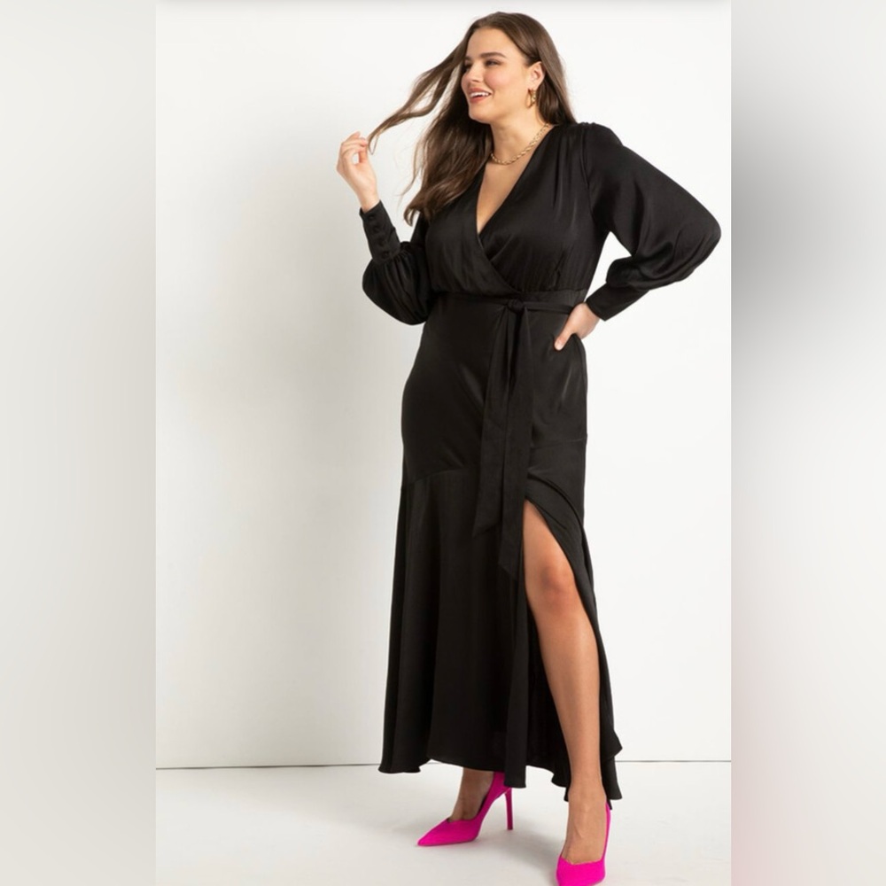 NWT Eloquii Satin Maxi Dress (16)